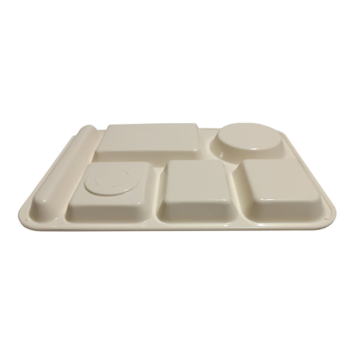 Charola con 5 Compartimentos con Porta Cubiertos Beige